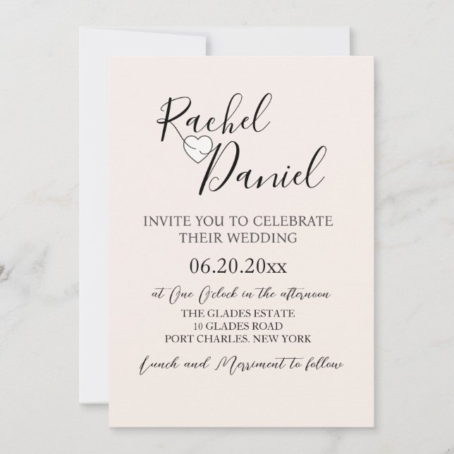 Convites Casamento com Código QR de Foto Moderna (Frente)