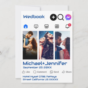 Convites Casamento com Código QR de Foto Temotado pela Mídi