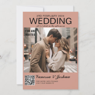 Convites Casamento com Código QR do Cobrir de Foto Magazin