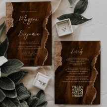 Casamento com Código QR do Script Dourado de Agato