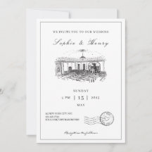 Casamento com Código QR Elegante de Script Moderno