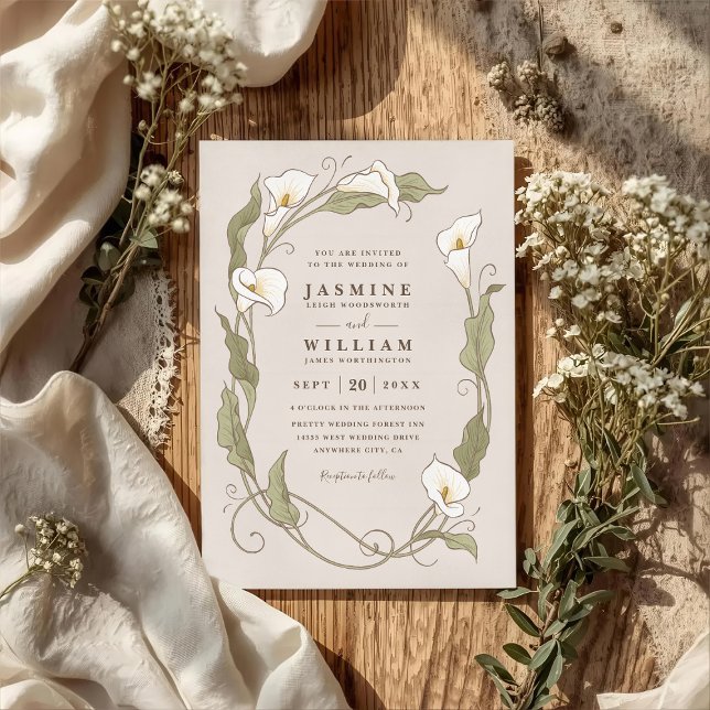 Convites Casamento com Código QR Floral Moderno Elegante Vi (Criador carregado)