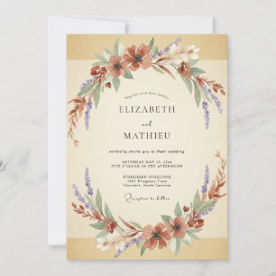 Convites Casamento com Coroa de Champanhe Enferrujada