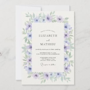 Convites Casamento com Coroa de Hortelã e Vinca