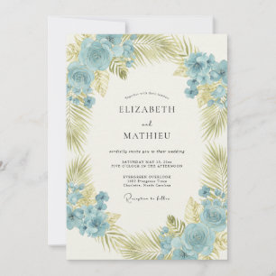 Convites Casamento com Coroa de Palma Azur