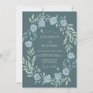 Convites Casamento com Coroa de Prata em Slate