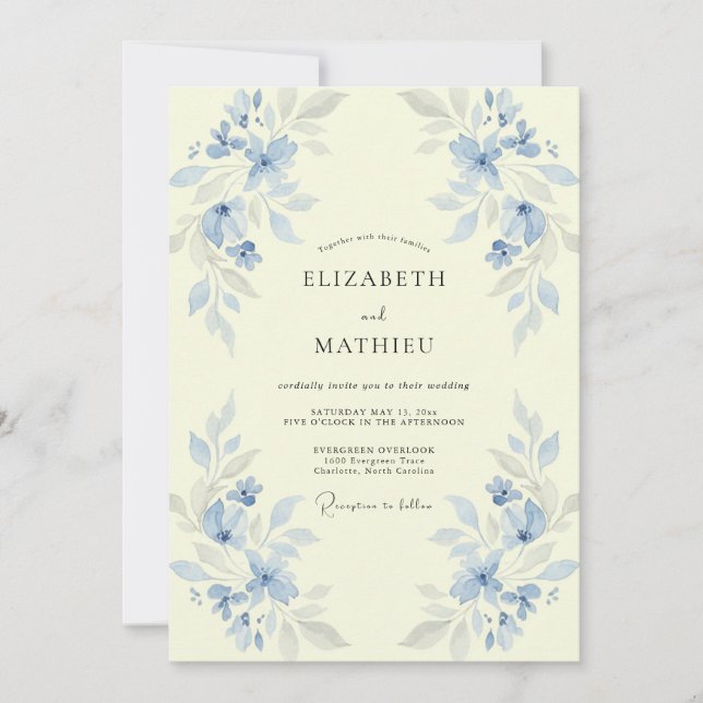 Convites Casamento com Creme de Margarida (Frente)
