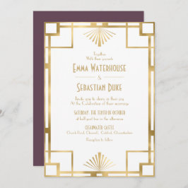 Convites Casamento com Deco do Excelente Chic Elegante Invi