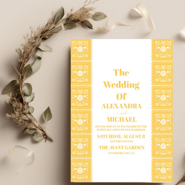 Convites Casamento com Design de Talavera mexicano (Criador carregado)