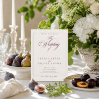 Casamento com detalhes de caligrafia em marfim clá