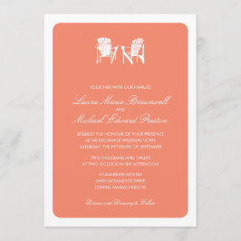 Convites Casamento com duas cadeiras Adirondack