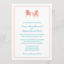 Convites Casamento com duas cadeiras Adirondack