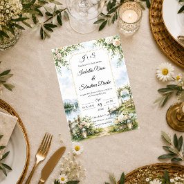 Convites Casamento com Elegância Romântica no Jardim à Beir