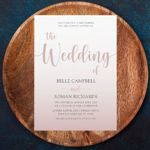 Casamento com Elegante Letra Caligráfica em Dourad