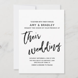 Convites Casamento com Escrita Manual Casual e Tipografia S