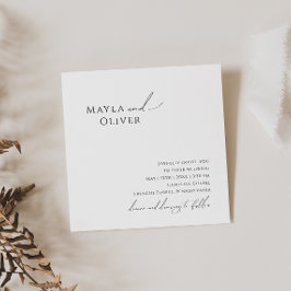 Convites Casamento com Esquadrão Minimalista Elegante