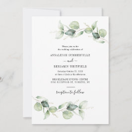 Convites Casamento com Esquema de Foliage Eucalyptus Greene