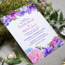 Casamento com Estampa Paisley em Rosa Roxo e Aquar