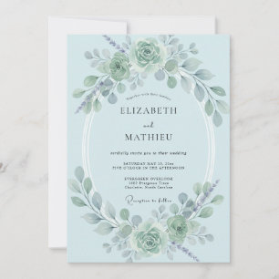 Convites Casamento com Eucalipto Azul-Pó