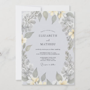 Convites Casamento com Eucalipto Cinza Suave