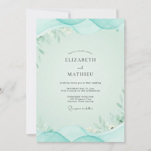 Convites Casamento com Eucalipto Espuma do Mar