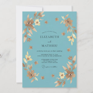 Convites Casamento com Eucalipto Golden Meadow de Aço