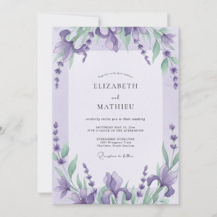 Convites Casamento com Eucalipto Íris Violeta