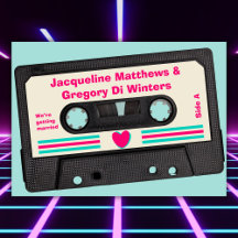 Casamento com Fita de Música Retro dos Anos Oitent
