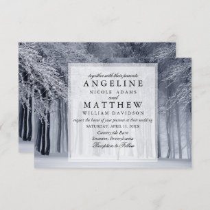 Convites Casamento com flocos de neve da Maravilha Elegante