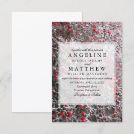 Convites Casamento com flocos de neve da Terra Maravilha El