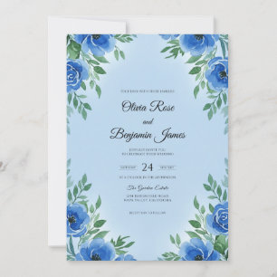 Convites Casamento com Flor de Açafrão Moderna