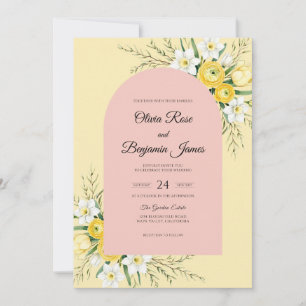 Convites Casamento com Flor Silvestre Borboleta de Limão