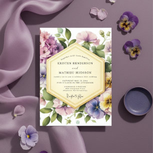 Convites Casamento com Florada Exuberante de Lavanda