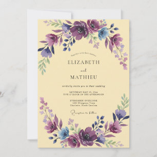 Convites Casamento com Floral Delicado e Florescimento de A