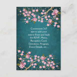 Convites Casamento com Flores de Cerejeira Japonesa Rosa Ja