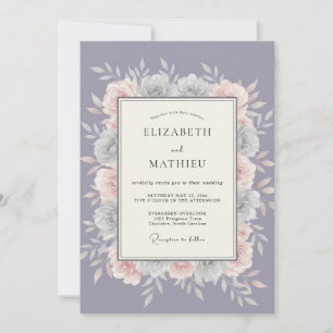 Convites Casamento com Flores de Lavanda Suave