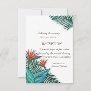 Convites Casamento com Flores Exóticas Tropicais