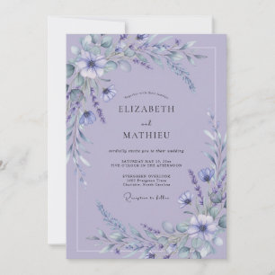 Convites Casamento com Florescimento Etéreo de Lavanda