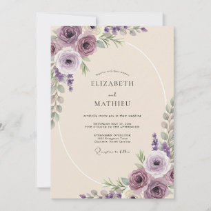 Convites Casamento com Folha de Ámora Violeta