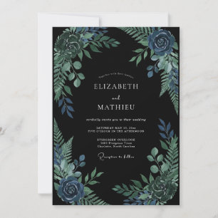 Convites Casamento com Folhagem de Eucalipto Safira da Meia