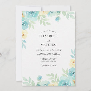 Convites Casamento com Folhas Amarelas Azure