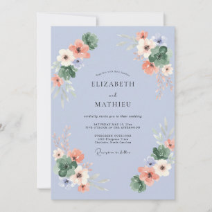 Convites Casamento com Folhas de Alperce e Vinca Menor