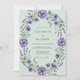Convites Casamento com Folhas de Hortelã e Lavanda