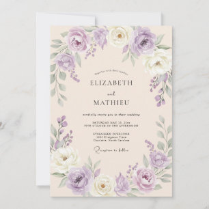 Convites Casamento com Folhas de Sálvia Lavanda