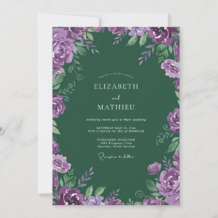 Convites Casamento com Folhas de Violeta da Floresta