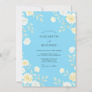 Convites Casamento com Folhas em Aquarela no Céu