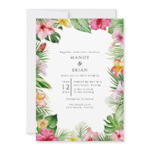 Casamento com Foto de Praia Tropical