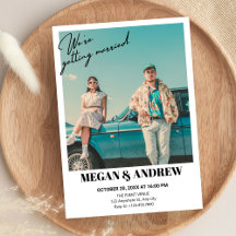 Casamento com foto de vintage