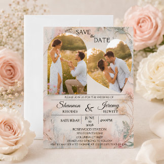 Convites Casamento com Foto Dupla 'Amor em Festa'
