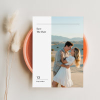 Casamento com Foto Minimalista Moderna Salve a Dat
